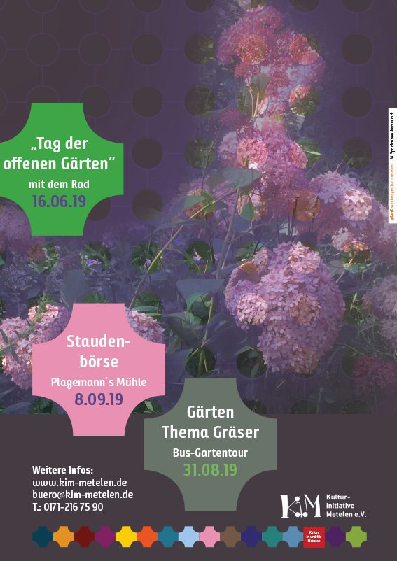 Plakat Gartentour im Kreis Steinfurt, Metelen